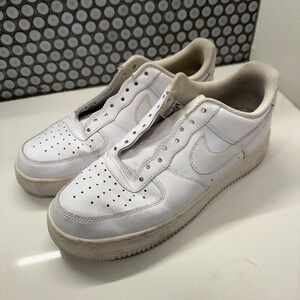 Nike Air Force 1 Shoes Womens 10 Low Triple White DD8959-100 Leather
